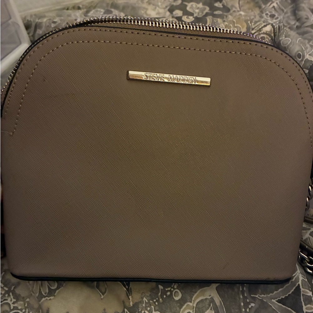 Steve Madden Beige Textured Handbag